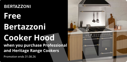 Free Bertazzoni Cooker Hood with Selected Range Cookers